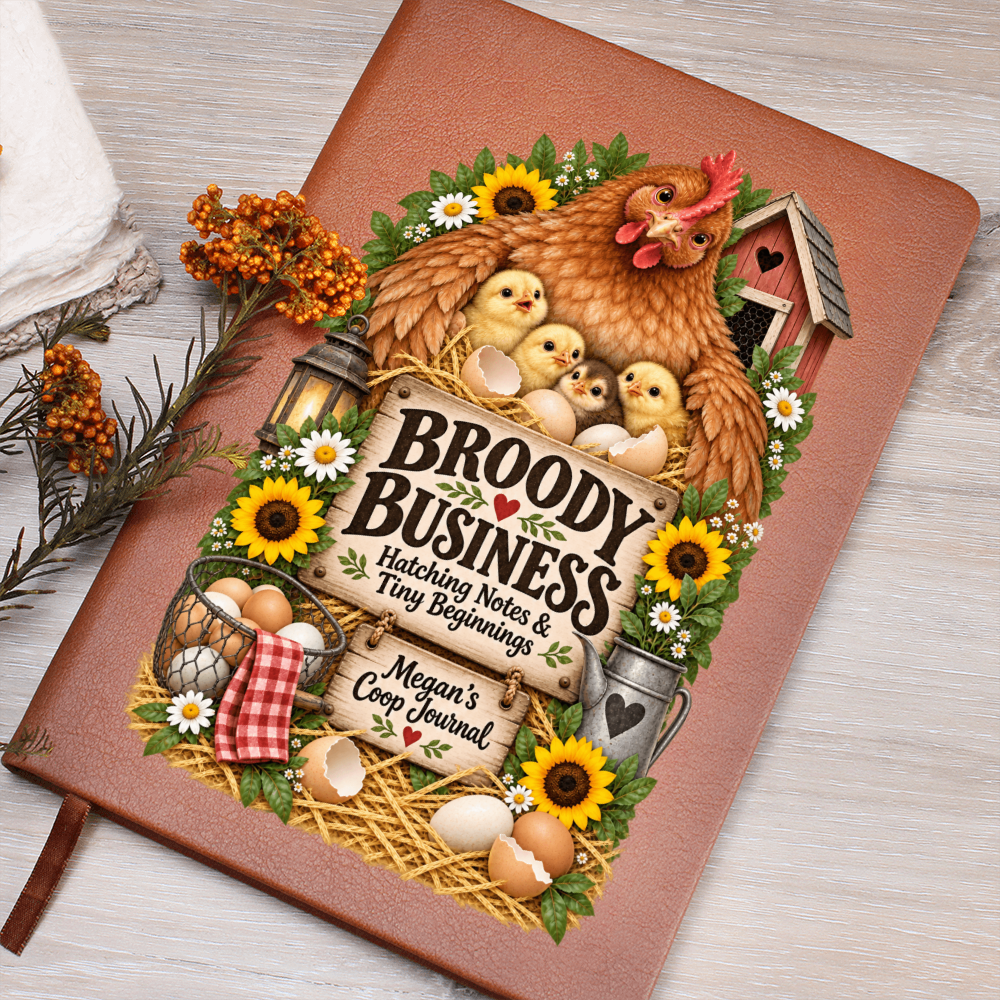 Personalized Chicken Hatching Journal — Broody Business Custom Coop Notes