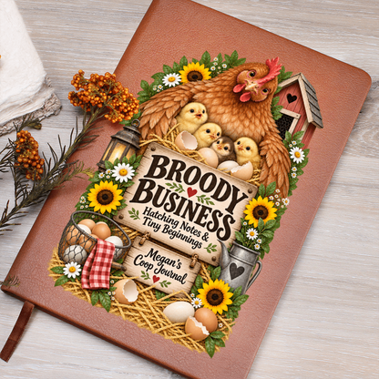 Personalized Chicken Hatching Journal — Broody Business Custom Coop Notes