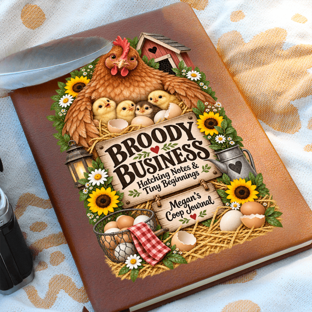 Personalized Chicken Hatching Journal — Broody Business Custom Coop Notes