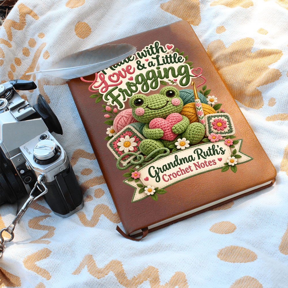 Personalized Crochet Journal — Made With Love & a Little Frogging Custom Crochet Notes Gift