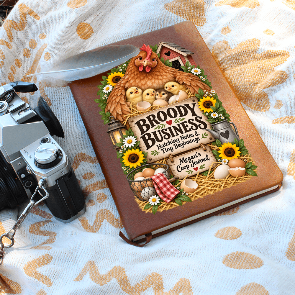 Personalized Chicken Hatching Journal — Broody Business Custom Coop Notes