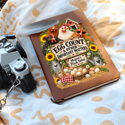 Personalized Chicken Journal — Egg Count & Other Important Matters Custom Flock Notes
