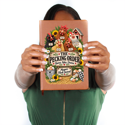 Personalized Chicken Journal — The Pecking Order Custom Flock Notes & Chicken Keeper Gift