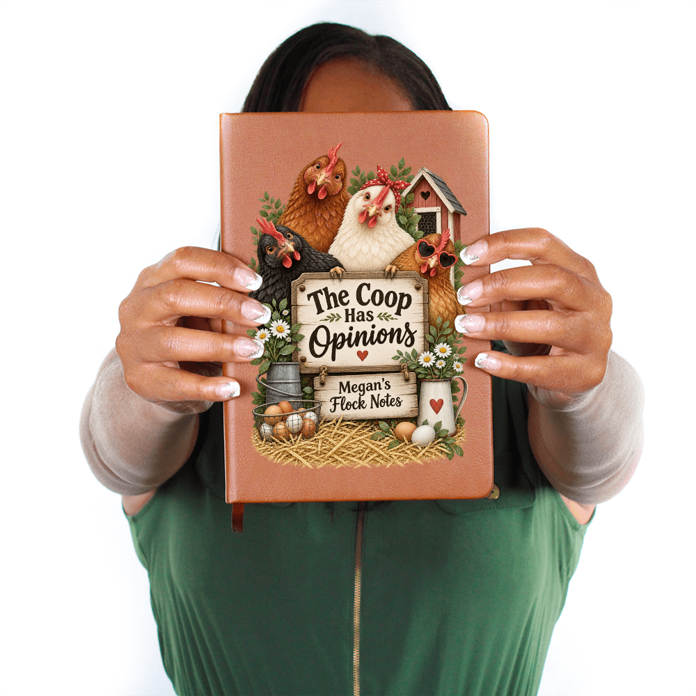 Personalized Chicken Journal — The Coop Has Opinions Custom Flock Notes Gift