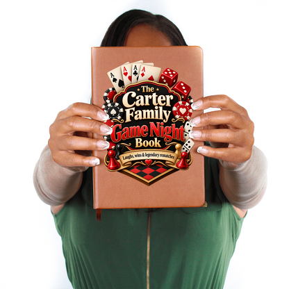 Personalized Family Game Night Journal — Custom Last Name Game Score & Memory Book