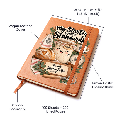 Personalized Sourdough Journal — My Starter Has Standards Custom Starter Notes