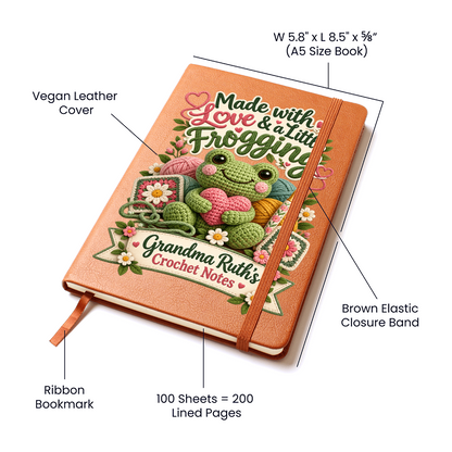 Personalized Crochet Journal — Made With Love & a Little Frogging Custom Crochet Notes Gift