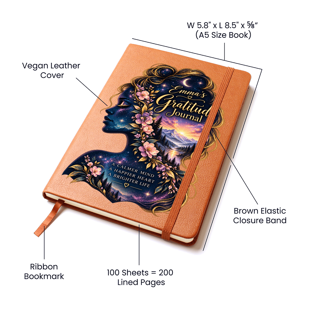 Personalized Gratitude Journal — Custom Name Reflection & Daily Gratitude Notebook
