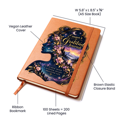 Personalized Gratitude Journal — Custom Name Reflection & Daily Gratitude Notebook
