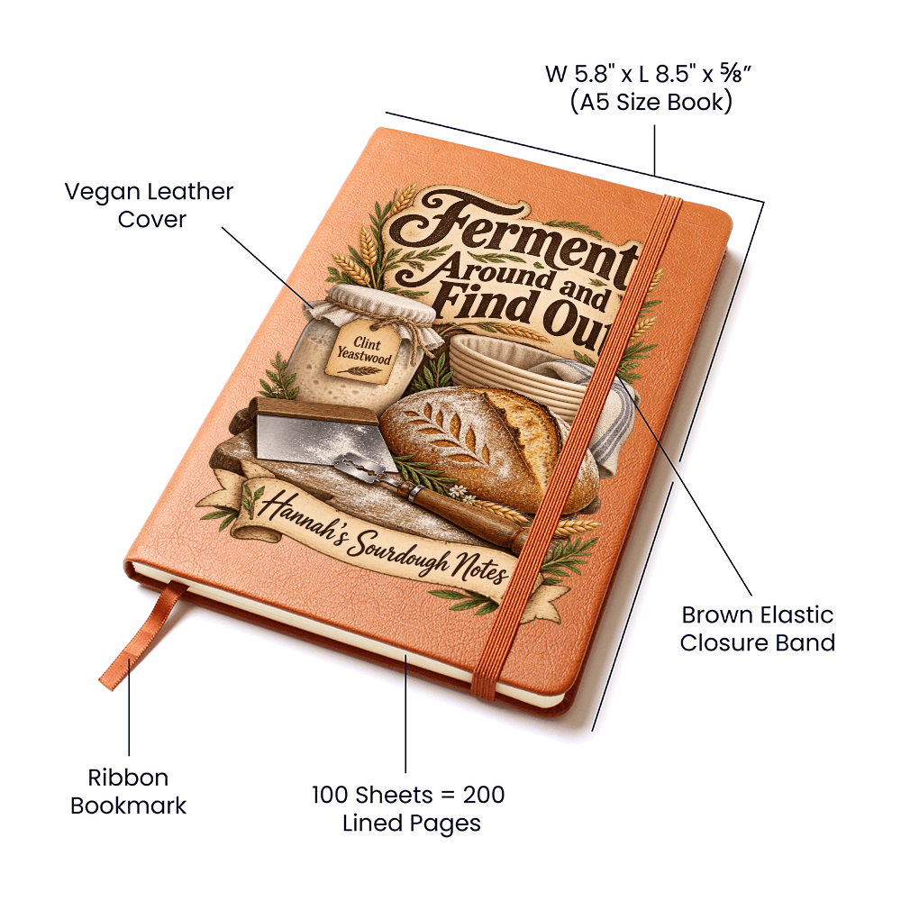 Personalized Sourdough Journal — Ferment Around and Find Out Custom Starter & Baker's Notes