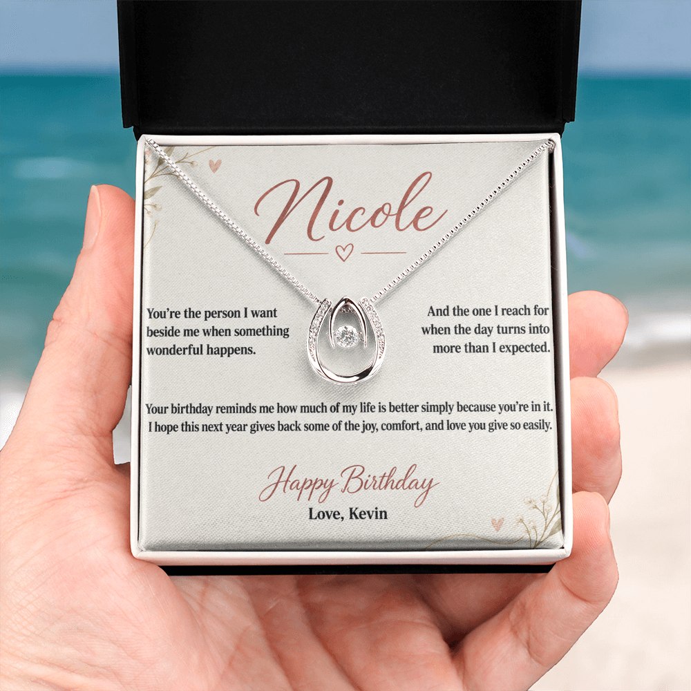Life Is Better With You Birthday Necklace for Her – Personalized Lucky In Love