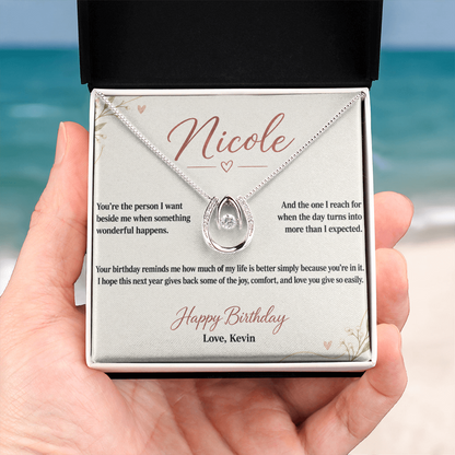 Life Is Better With You Birthday Necklace for Her – Personalized Lucky In Love