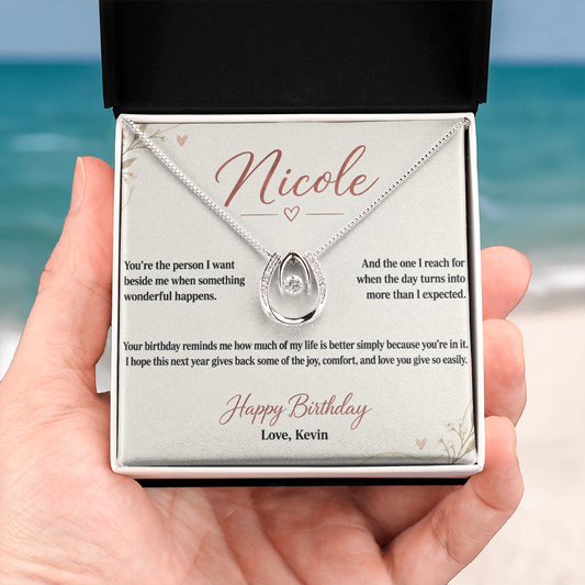 Life Is Better With You Birthday Necklace for Her – Personalized Lucky In Love