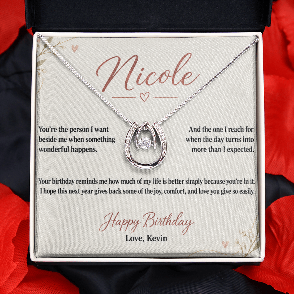 Life Is Better With You Birthday Necklace for Her – Personalized Lucky In Love