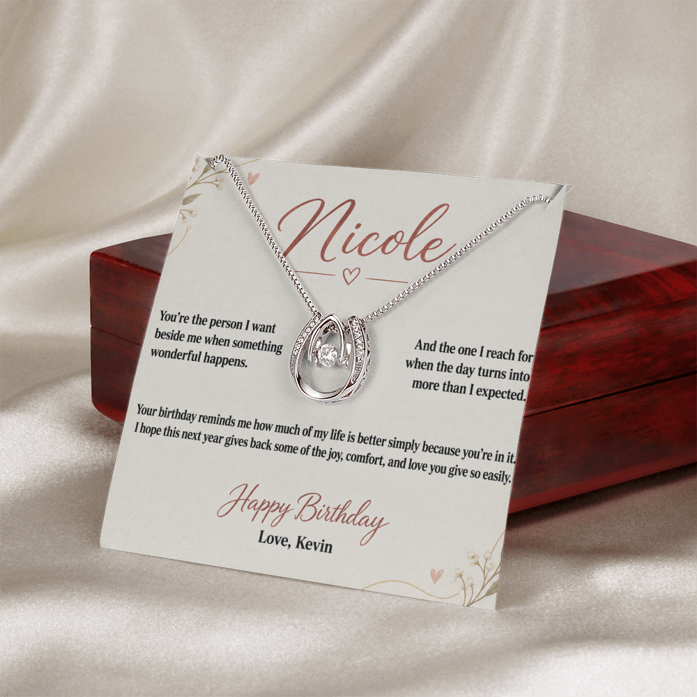Life Is Better With You Birthday Necklace for Her – Personalized Lucky In Love