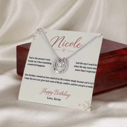 Life Is Better With You Birthday Necklace for Her – Personalized Lucky In Love