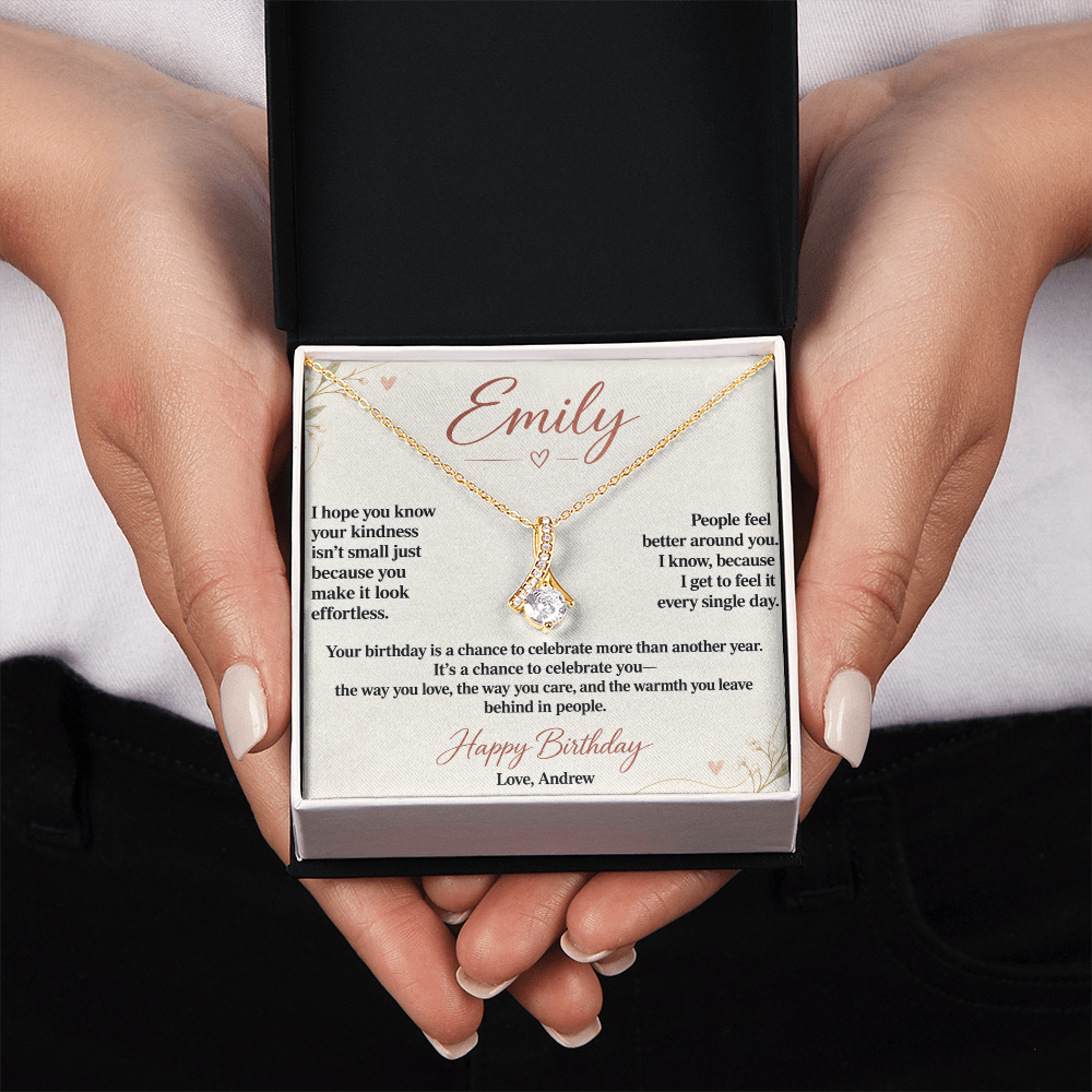 Your Kindness Is a Gift Birthday Necklace for Her – Personalized Alluring Beauty