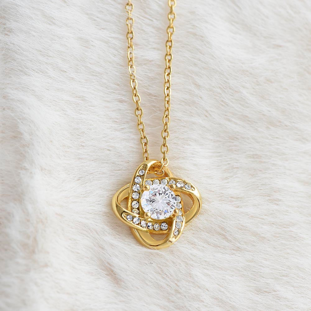 Loving You Is Easy Birthday Necklace for Her – Personalized Love Knot