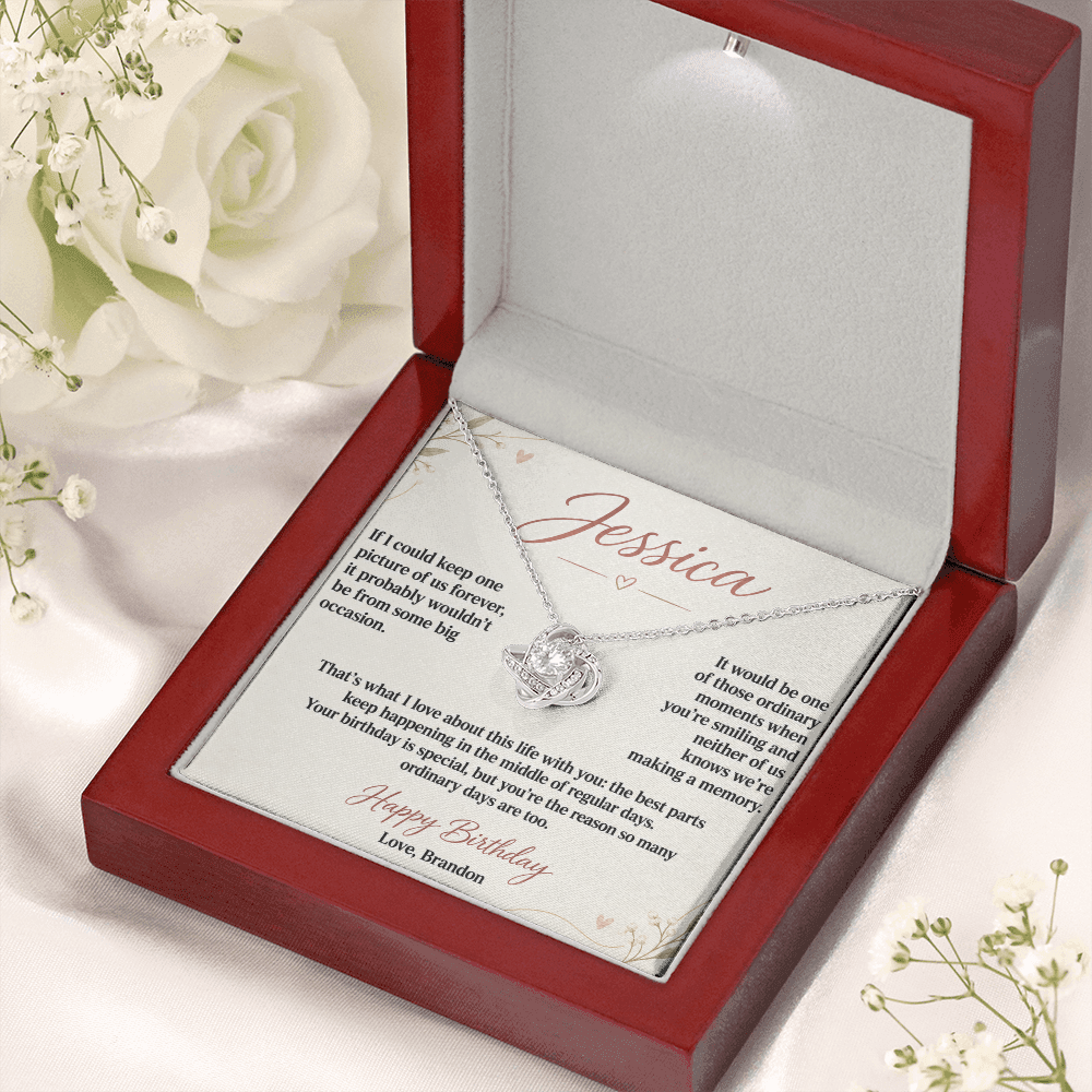 You Make Ordinary Days Special Birthday Necklace for Her – Personalized Love Knot