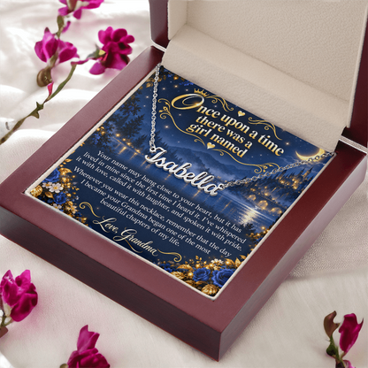 Once Upon a Time Personalized Name Necklace for Granddaughter – A Gift from Grandma