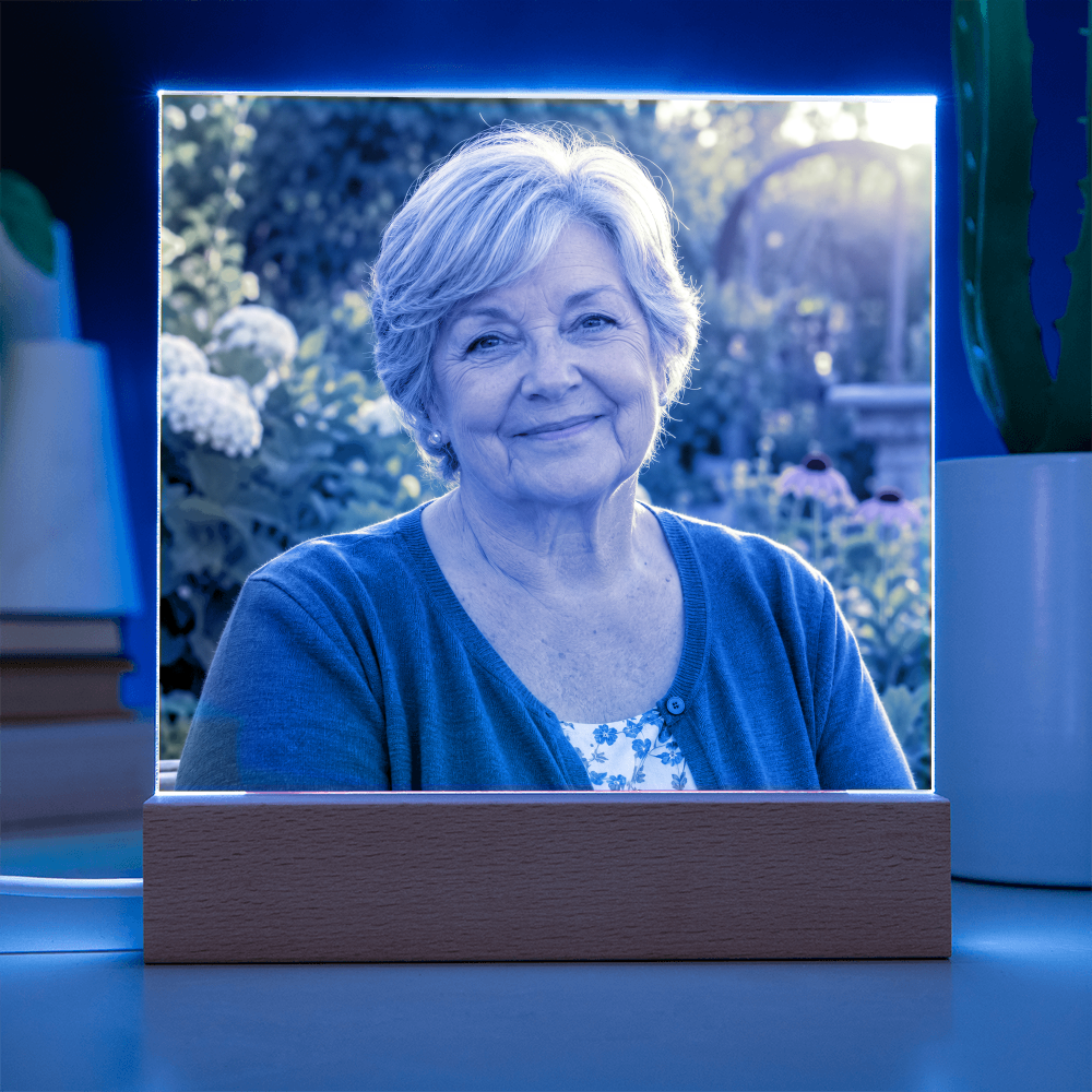Keep Their Light Close – Personalized Memorial Photo Acrylic Plaque