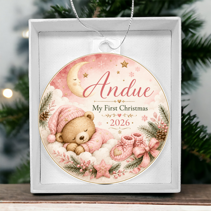 Baby's First Christmas Personalized Ornament – Custom Name & Year Keepsake