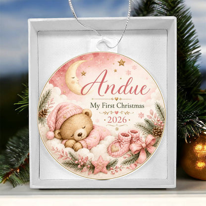 Baby's First Christmas Personalized Ornament – Custom Name & Year Keepsake