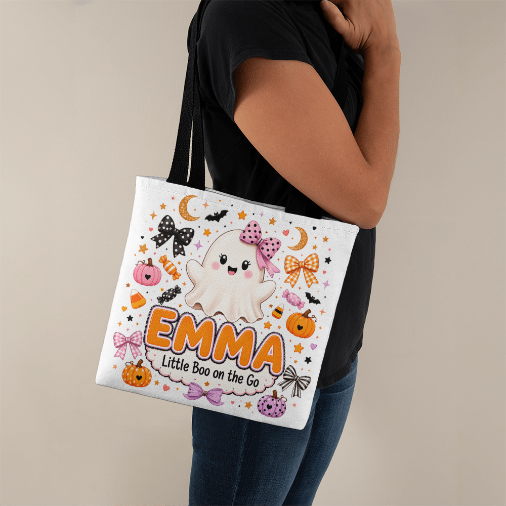 Personalized Little Boo on the Go Halloween Tote Bag