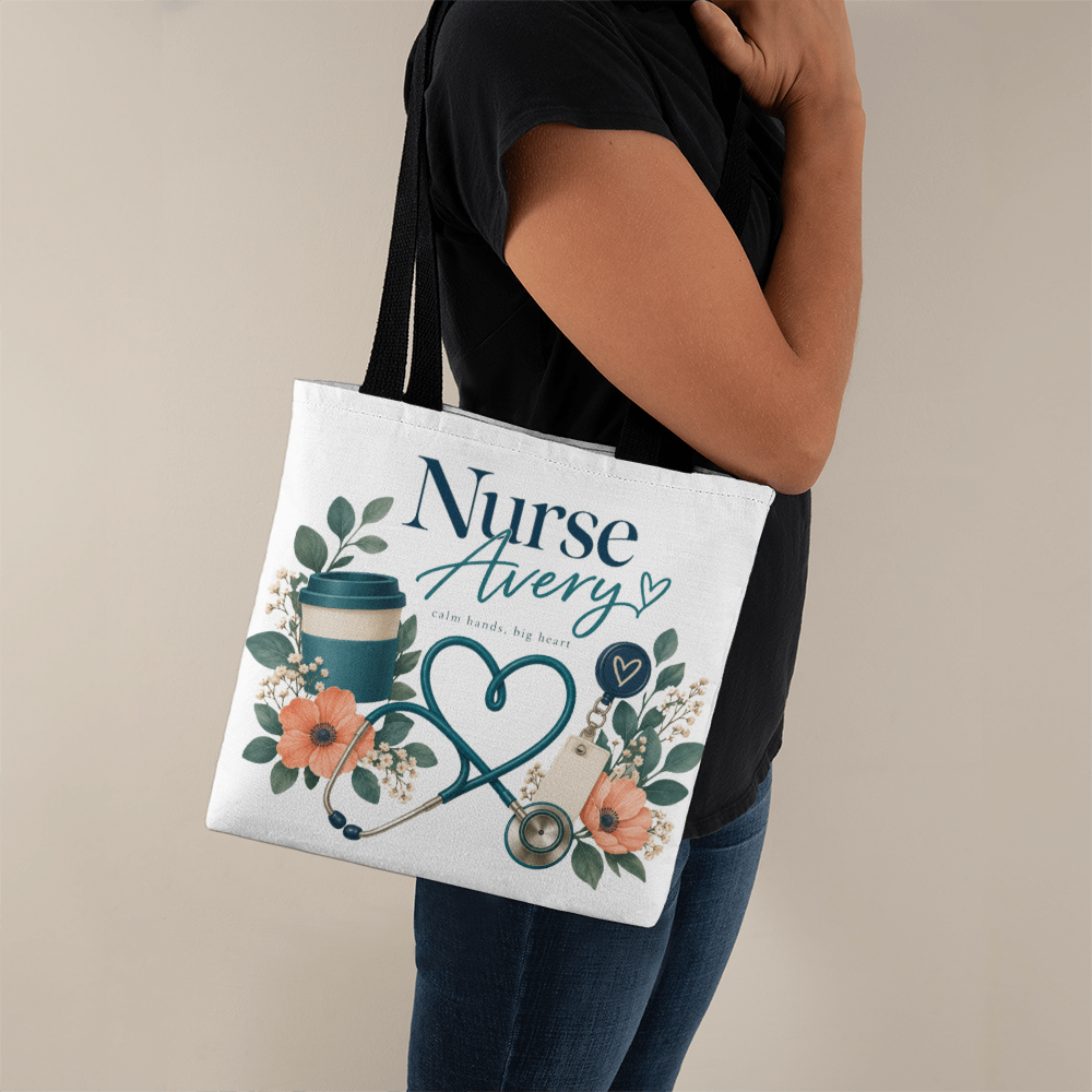 Personalized Nurse Tote Bag – Custom Name Nursing Gift