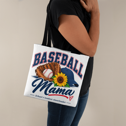 Personalized Baseball Mama Tote Bag – Custom Kids Name Baseball Mom Gift