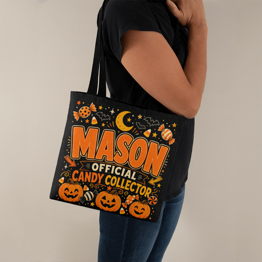 Personalized Official Candy Collector Halloween Tote Bag