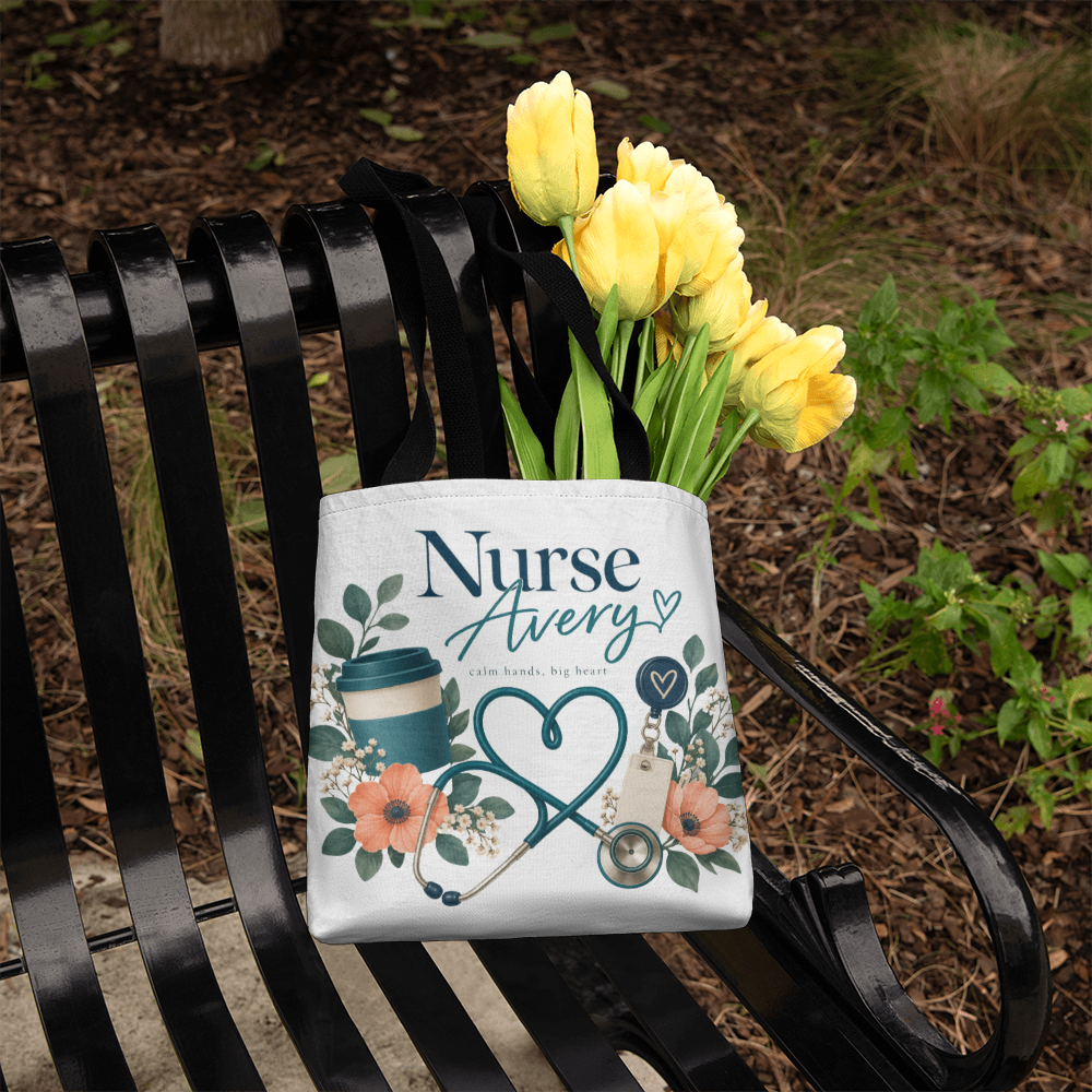 Personalized Nurse Tote Bag – Custom Name Nursing Gift