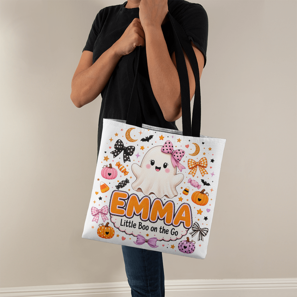 Personalized Little Boo on the Go Halloween Tote Bag