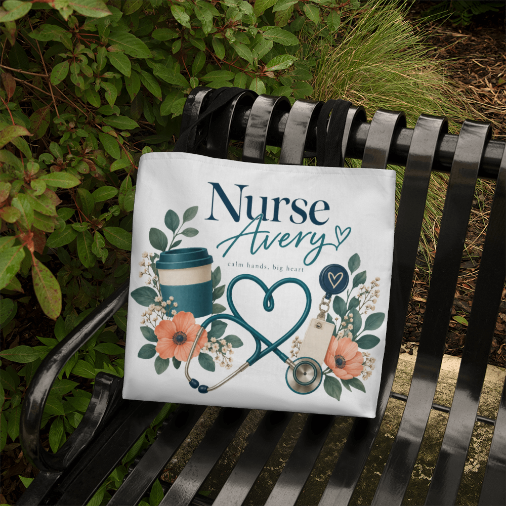 Personalized Nurse Tote Bag – Custom Name Nursing Gift