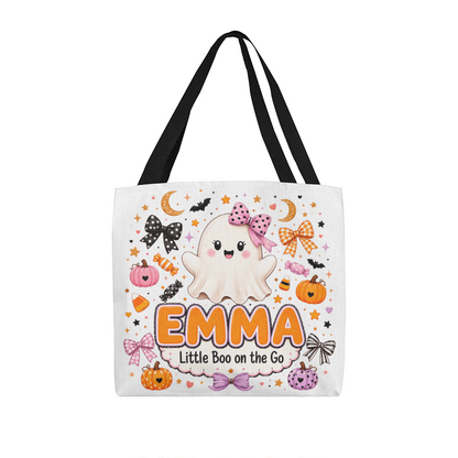 Personalized Little Boo on the Go Halloween Tote Bag
