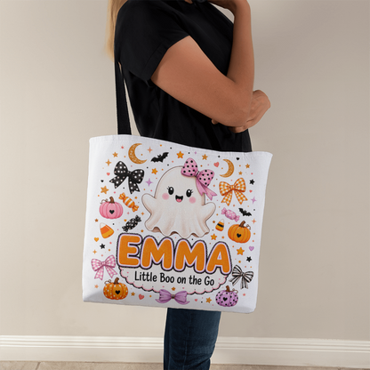 Personalized Little Boo on the Go Halloween Tote Bag