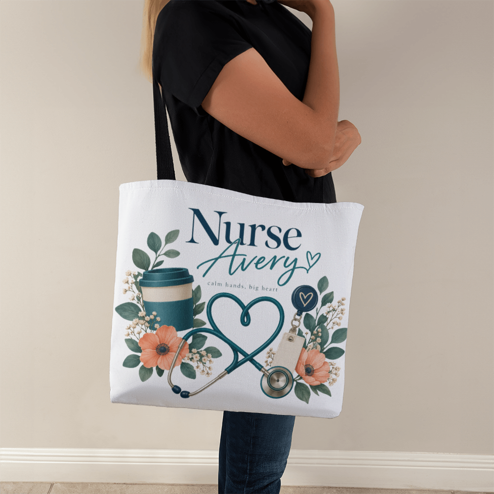 Personalized Nurse Tote Bag – Custom Name Nursing Gift