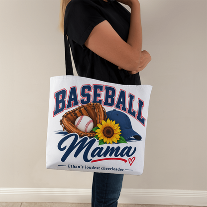 Personalized Baseball Mama Tote Bag – Custom Kids Name Baseball Mom Gift