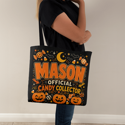 Personalized Official Candy Collector Halloween Tote Bag