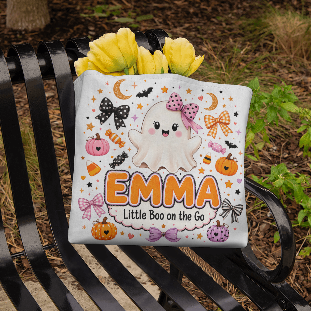 Personalized Little Boo on the Go Halloween Tote Bag