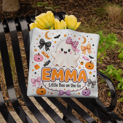 Personalized Little Boo on the Go Halloween Tote Bag