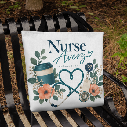 Personalized Nurse Tote Bag – Custom Name Nursing Gift