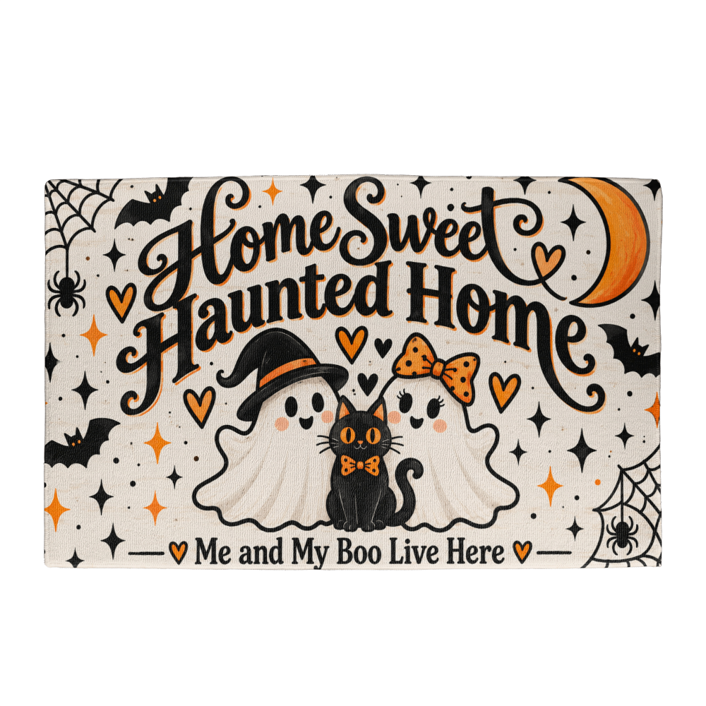 Home Sweet Haunted Home – Me and My Boo Halloween Doormat