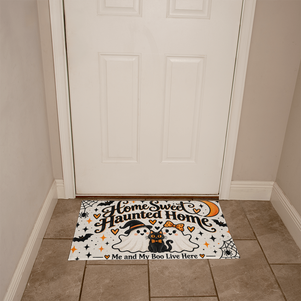 Home Sweet Haunted Home – Me and My Boo Halloween Doormat