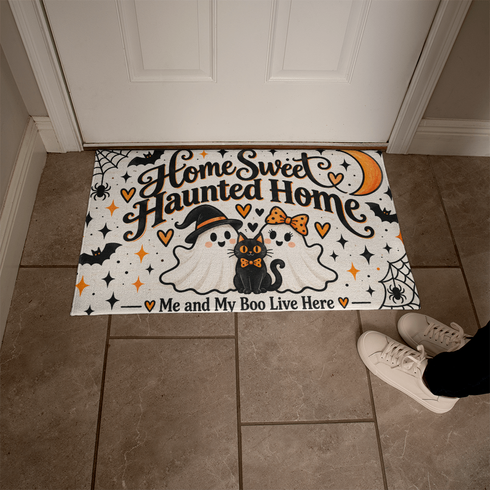 Home Sweet Haunted Home – Me and My Boo Halloween Doormat
