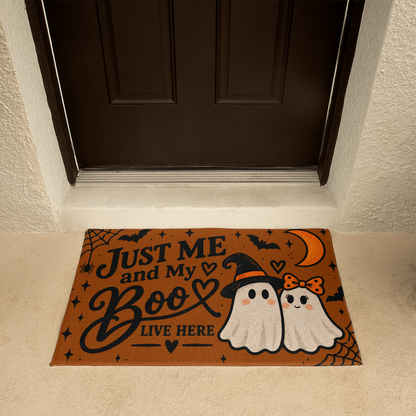 Just Me and My Boo live here– Cute Ghost  Halloween  Doormat