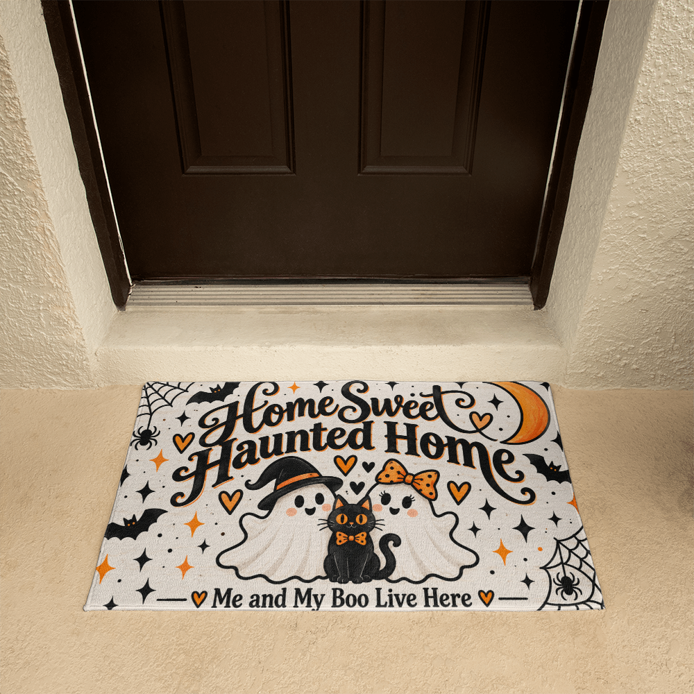 Home Sweet Haunted Home – Me and My Boo Halloween Doormat