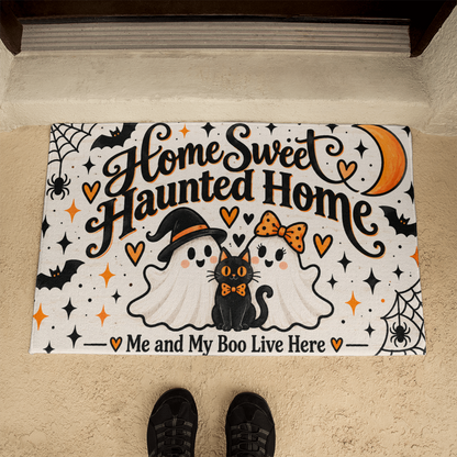 Home Sweet Haunted Home – Me and My Boo Halloween Doormat