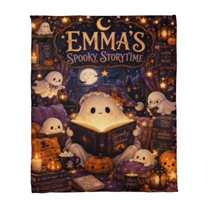 Personalized Spooky Storytime Halloween Keepsake Blanket