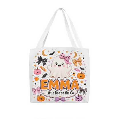 Personalized Little Boo on the Go Halloween Tote Bag